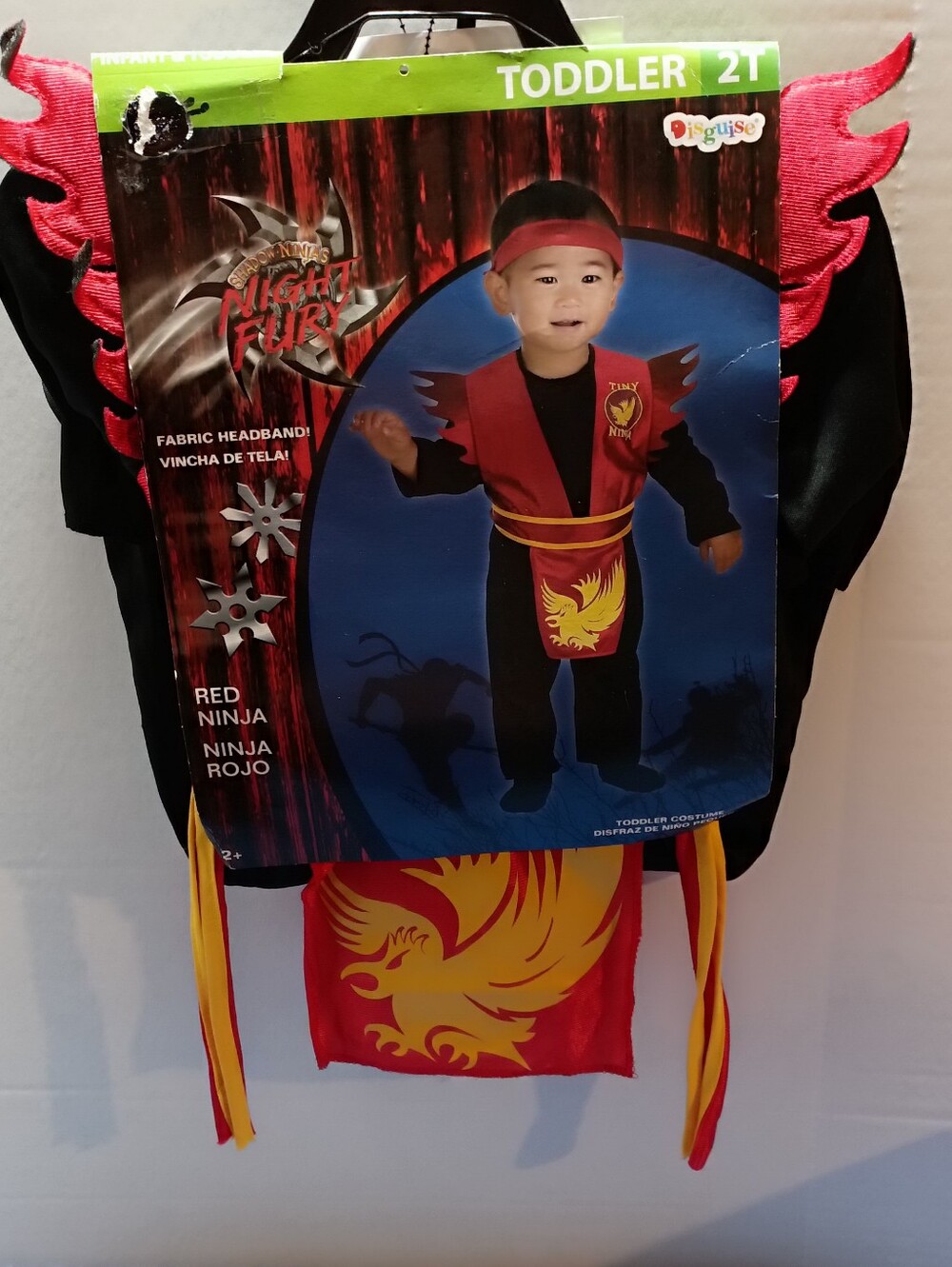 Shadow Ninja Toddler T2 Costume Disguise Red and Black NOS